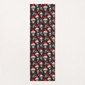 ゴシッククリスマススカルダークホリデーフィットネス ヨガマット (正面)