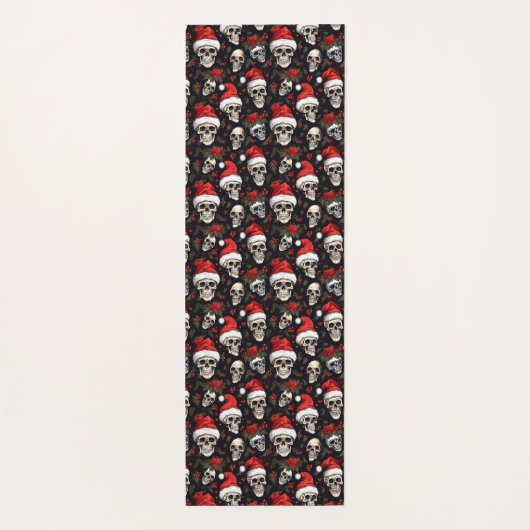 ゴシッククリスマススカルダークホリデーフィットネス ヨガマット (裏面)