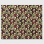 ゴシッククリスマスツリースカル赤と緑 ラッピングペーパー (フラット)