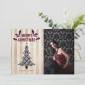 ゴシッククリスマスツリーフォトカード シーズンカード (スタンド正面)