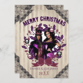 ゴシッククリスマスリースフォトカード シーズンカード (正面/裏面)