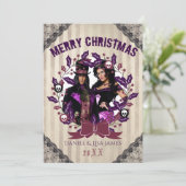 ゴシッククリスマスリースフォトカード シーズンカード (スタンド正面)