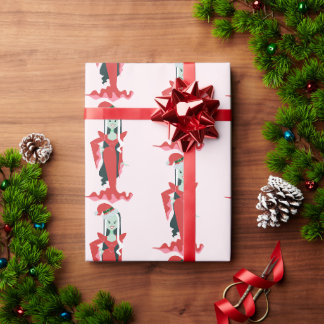ゴシッククリスマス ホラー サンタ 吸血鬼 女性 ラッピングペーパー
