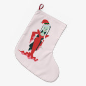 ゴシッククリスマス ホラー サンタ 吸血鬼 女性 ラージクリスマスストッキング (正面 (吊り時))