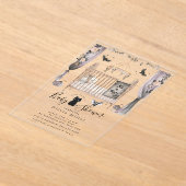 ゴシッククリブベビーシャワー招待状 アクリル招待状 (レイダウン)