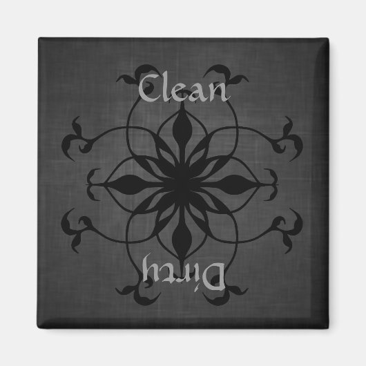 ゴシッククリーンまたは汚い食洗機磁石 マグネット (正面)