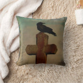 ゴシッククロウオンヴィンテージクロス装飾用クッション クッション (ブランケット)