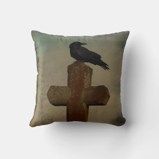 ゴシッククロウオンヴィンテージクロス装飾用クッション クッション (裏面)