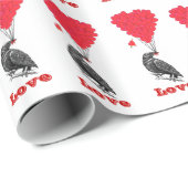 ゴシッククロウバレンタイン愛ハート ラッピングペーパー (ロールコーナー)