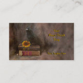 ゴシッククロウヴィンテージオールド魔法オカルトブックス 名刺 (正面)