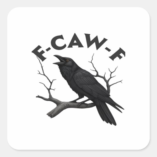 ゴシッククロウ おもしろ F-Caw-F ユーモア エッセンシャル スクエアシール (正面)