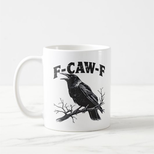 ゴシッククロウ ユーモア F-Caw-F 笑える必需品 コーヒーマグカップ (左)