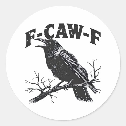 ゴシッククロウ ユーモア F-Caw-F 笑える必需品 ラウンドシール (正面)