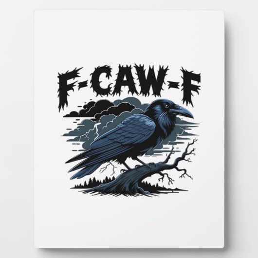 ゴシッククロウ 楽しい ユーモア F-Caw-F エッセンシャル ミニマル フォトプラーク (正面)