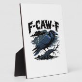 ゴシッククロウ 楽しい ユーモア F-Caw-F エッセンシャル ミニマル フォトプラーク (側面)