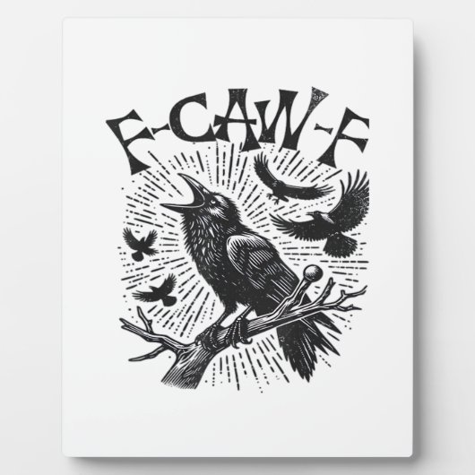 ゴシッククロウ F-Caw-F ユーモア 面白い エッセンシャル レトロ クラシック フォトプラーク (正面)