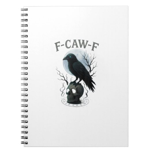 ゴシッククロウ F Caw F レイヴン スカル ハロウィングラフィック ノートブック (正面)