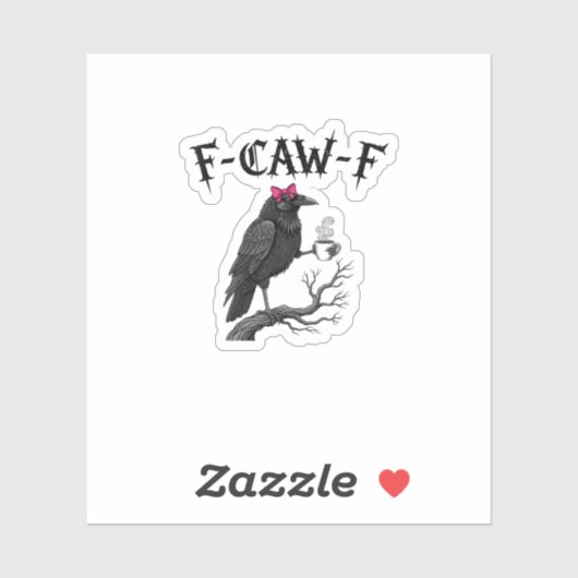 ゴシッククロウ F-Caw-F 鳥 おもしろ ハロウィン シール (シート)