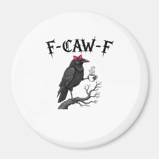 ゴシッククロウ F-Caw-F 鳥 おもしろ ハロウィン レイヴン マグネット (正面)