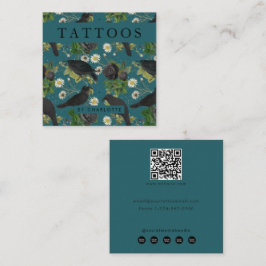 ゴシッククロース&ブラックバラタトゥーアーティスト スクエア名刺