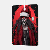 ゴシッククールパンクスカルアニメサンタデーモン メタルオーナメント (正面左)