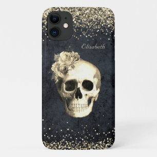 ゴシックグラムスカル金ゴールドグリッター iPhone 11 ケース
