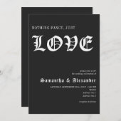 ゴシックグラムファンシーNothing Just Love Black結婚's 招待状 (正面/裏面)
