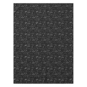 ゴシックグランジの白黒パターン(の模様が)ある テーブルクロス (正面)