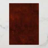 ゴシックグランジフローラ結婚スカル箔招待状 箔招待状 (裏面)