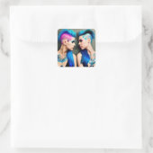 ゴシックグランジレズビアンラブ | Coule AI Art スクエアシール (バッグ)