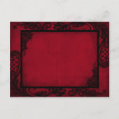 ゴシックグランジレース日付の保存 案内ポストカード (裏面)