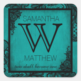 ゴシックグランジレー結婚スのギフトラベル スクエアシール