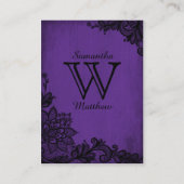 ゴシックグランジレー結婚ス座席表 プレイスカード (裏面)