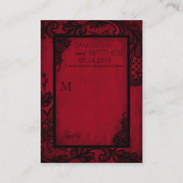 ゴシックグランジレー結婚ス座席表 プレイスカード