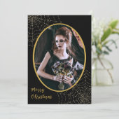 ゴシックグリッタースパイダーウェブメリークリスマス1写真 シーズンカード (スタンド正面)