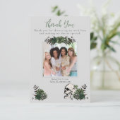 ゴシックグリーンスカルと花のアイリッシュブライズシャワー サンキューカード (スタンド正面)