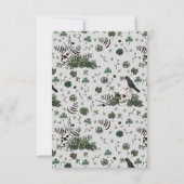 ゴシックグリーンスカルと花のアイリッシュブライズシャワー サンキューカード (裏面)