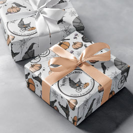 ゴシックグレカスタムーベビーキャリッジハロウィーン ラッピングペーパー