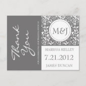 ゴシックグレーの花開きありがとう ポストカード (正面)