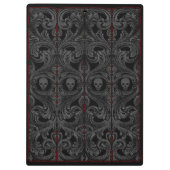 ゴシックグレーオーナメントとスカル クリップボード (裏面)