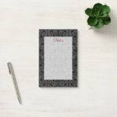 ゴシックグレーオーナメントとスカル ポストイット (オフィス)