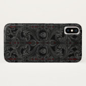 ゴシックグレーオーナメントとスカル Case-Mate iPhoneケース (裏面(横))