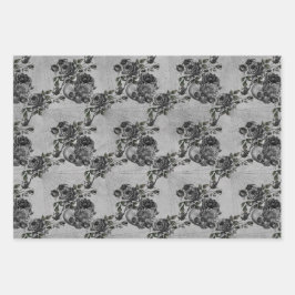 ゴシックグレーストーンスカル ラッピングペーパーシート