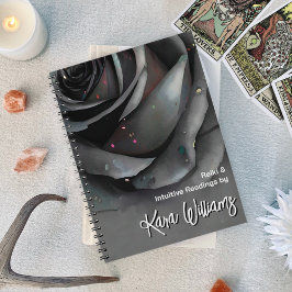 ゴシックグレーバラダークフローラサイキックウィッチタロット ノートブック