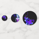 ゴシックグロースケルトンスカルガールハローウィンパーティ コンフェッティ (裏面)