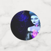 ゴシックグロースケルトンスカルガールハローウィンパーティ コンフェッティ (スモール正面)