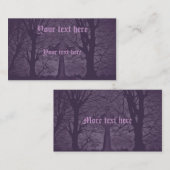ゴシックケルト十字墓石紫色 名刺 (正面/裏面)
