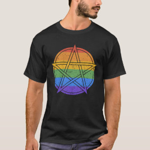 ゴシックゲイプライドウィッカウィッチクラフトペタグラムサタン Tシャツ