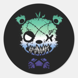 ゴシックゲイMLMプライド旗色クマ ラウンドシール