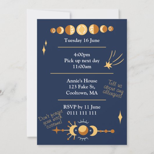 ゴシックゲーマーガールスリープバー招待状 招待状 (裏面)